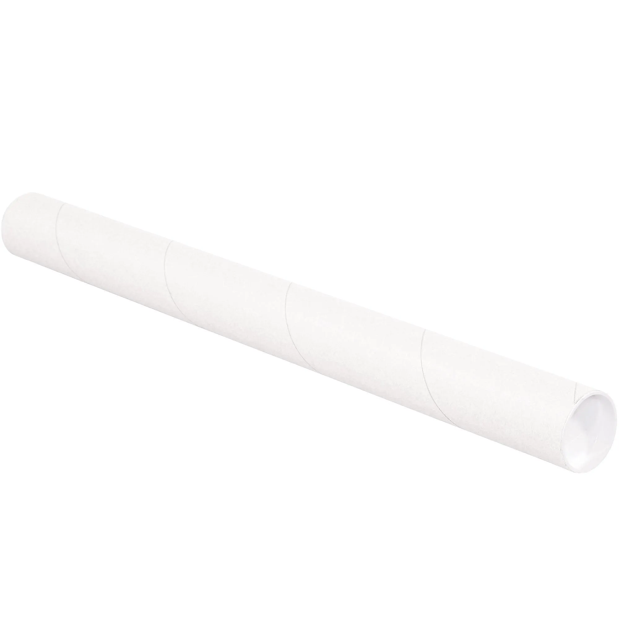 2 1/2 x 48" White Tubes with Caps