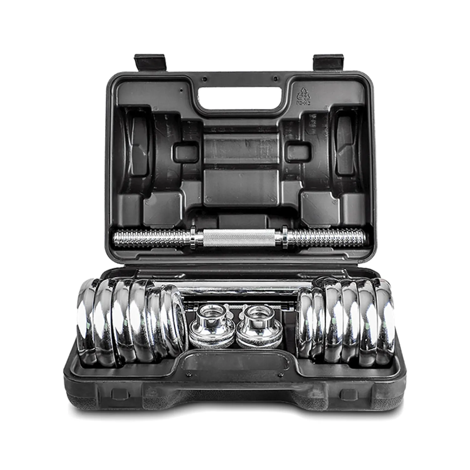 30kg 2-in-1 Dumbbell Barbell Set, Heavy Duty Steel