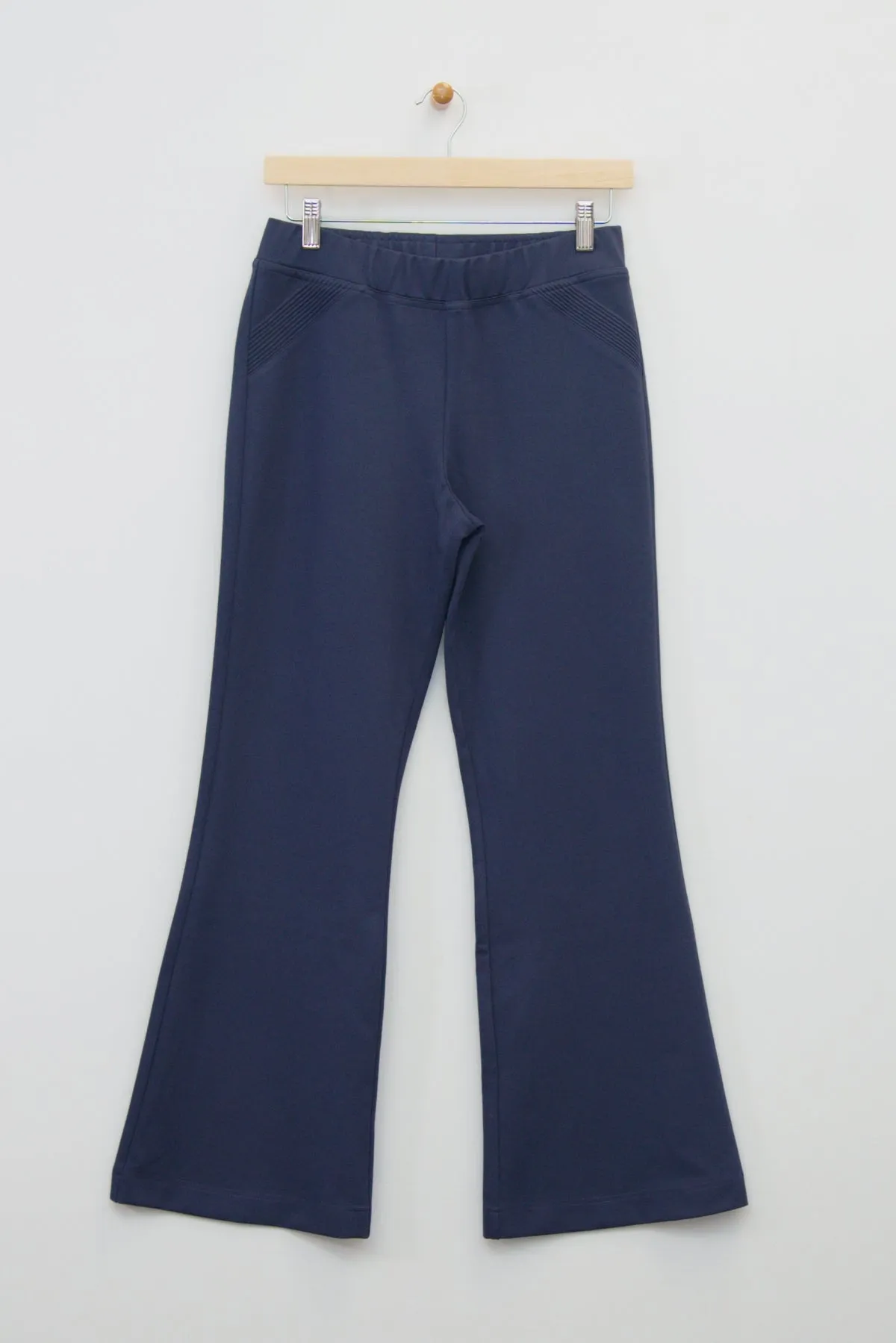 38" Flare Pant with Quilted Hip Detail