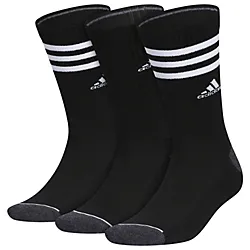 adidas Men's Cushioned 3-Stripe 3.0 3-Pack Crew Socks