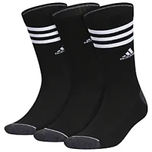 adidas Men's Cushioned 3-Stripe 3.0 3-Pack Crew Socks