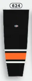 Athletic Knit (AK) HS2100-624 Philadelphia Flyers Third Black Mesh Ice Hockey Socks