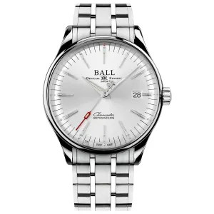 Ball Trainmaster Manufacture 80 Hours Men's Silver Watch NM3280D-S1CJ-SL