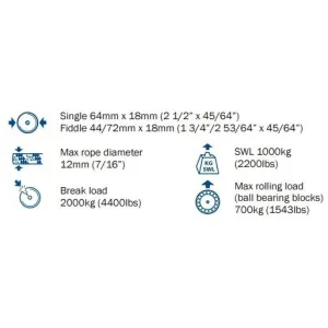 Barton Block Size 6 : Single - Reverse Shackle   Becket