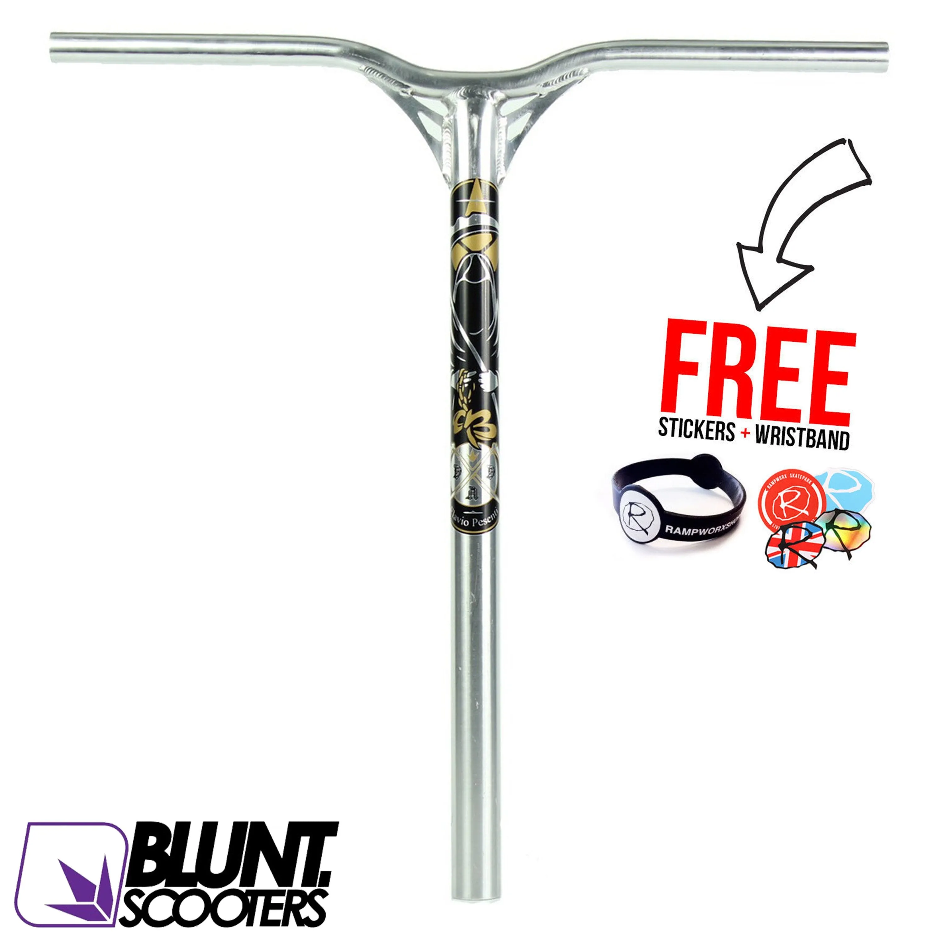 Blunt Scooters Flavio Pesenti V2 Reaper Bars 600mm, Chrome