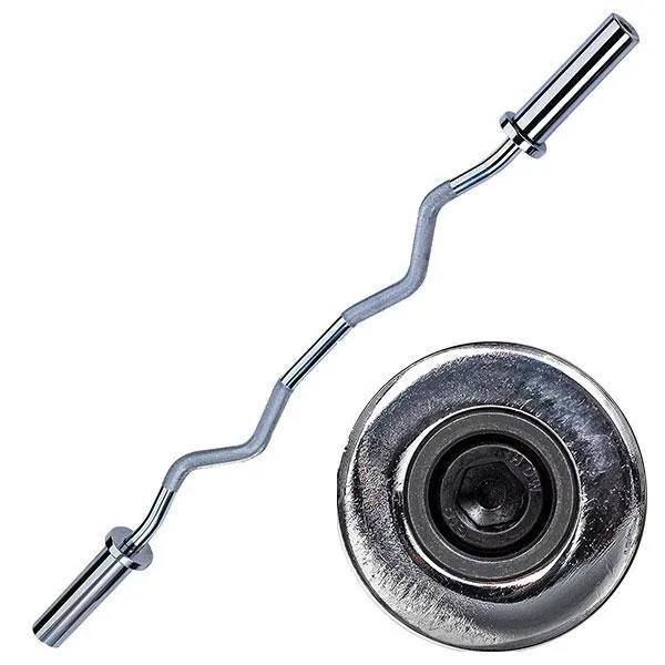 Body Solid Olympic Curl Bar - Chrome