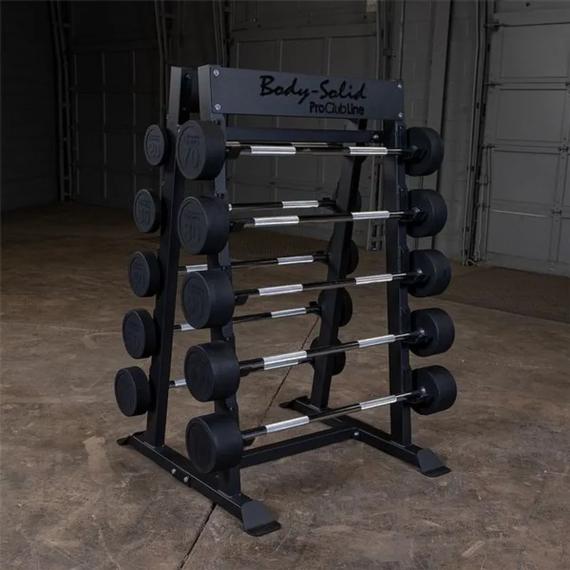 Body-Solid Pro Clubline Fixed Weight Barbell Rack SBBR100