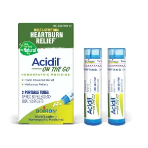 Boiron Acidil On the Go Homeopathic Medicine for Heartburn Relief 160 Pellet