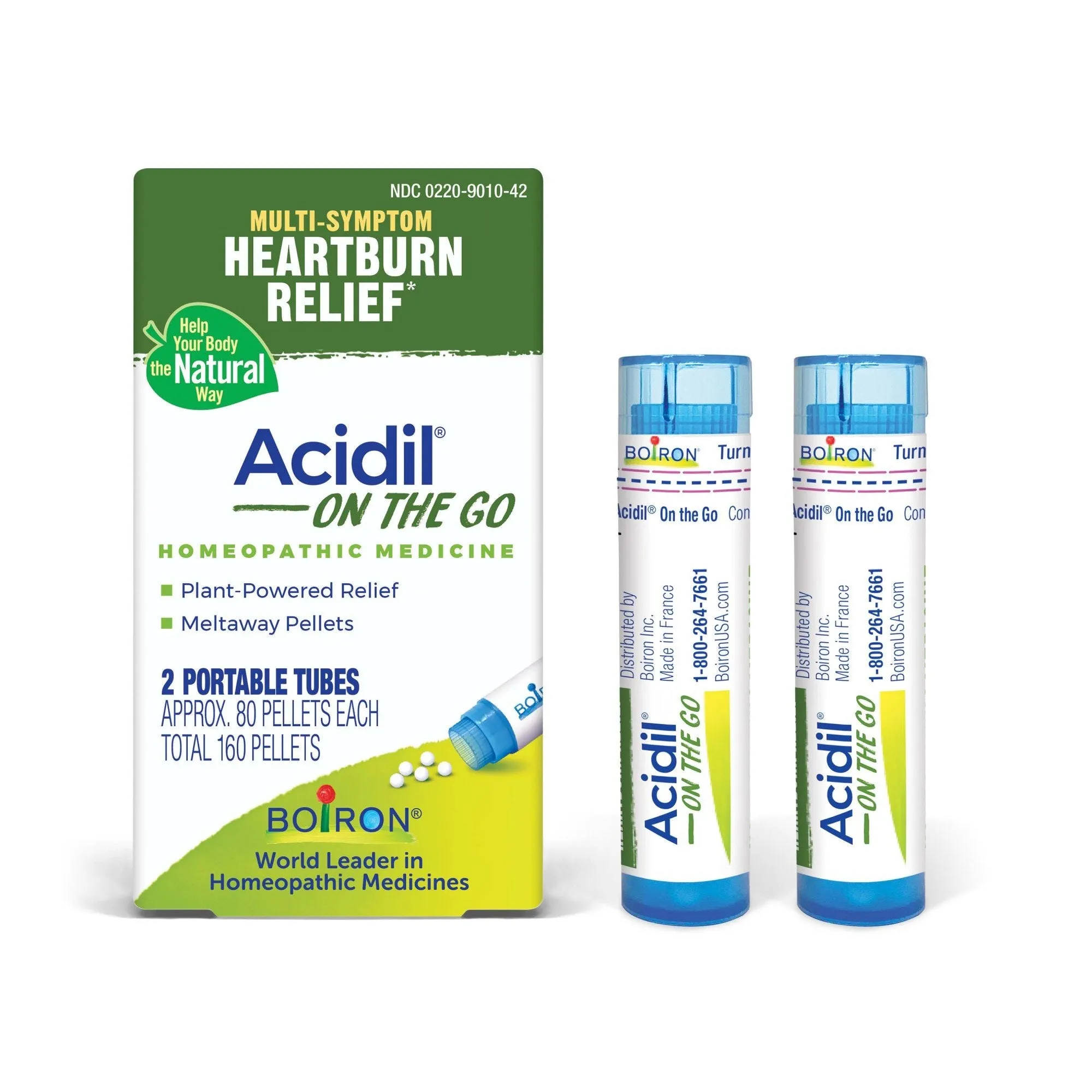 Boiron Acidil On the Go Homeopathic Medicine for Heartburn Relief 160 Pellet