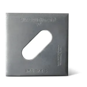 BPS 3 in. x 3 in. Slotted Bearing Plate with 5/8 in. Bolt Dia. (Pack of 50)