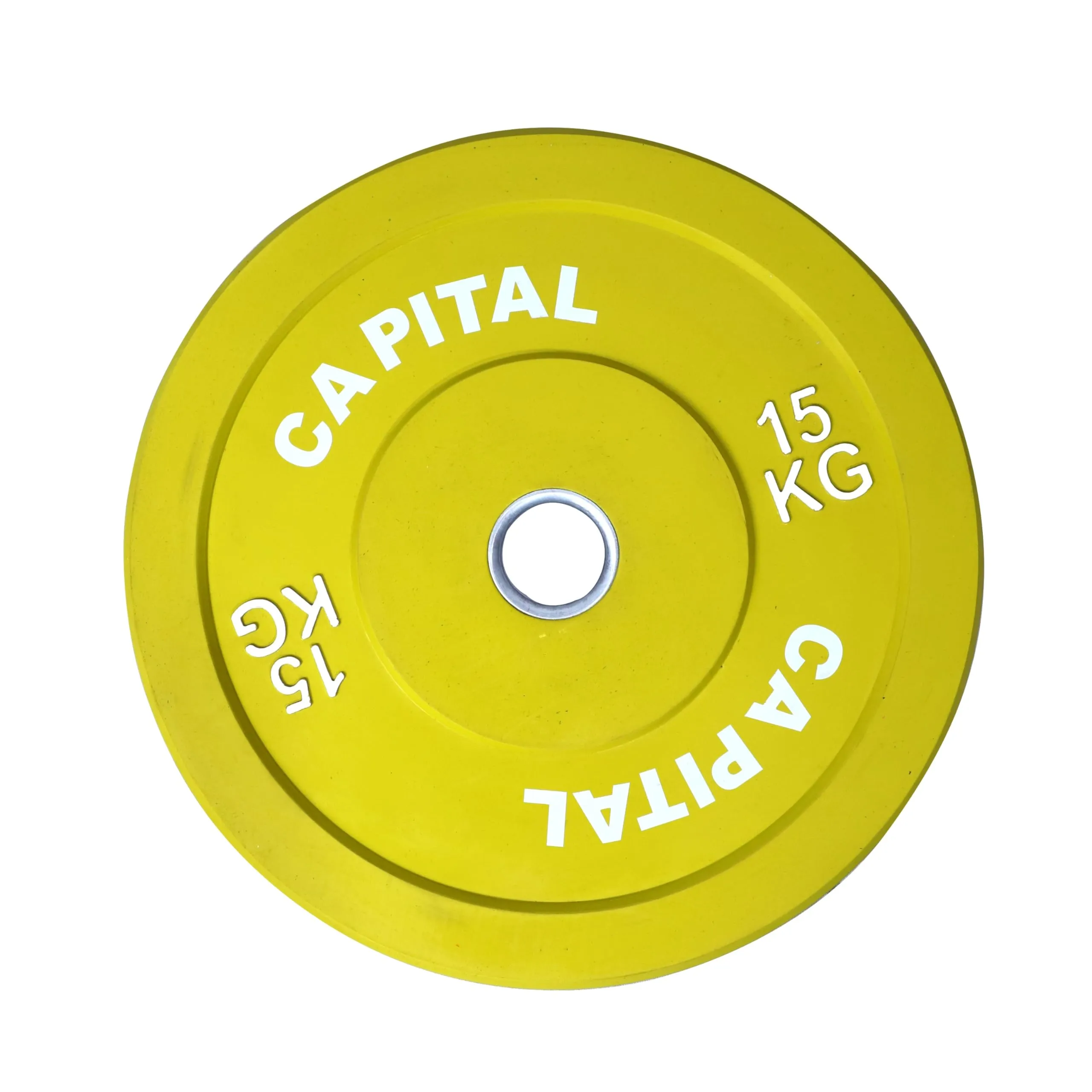 Capital Fitness Rubber Bumper Weight Plates 45mm Diameter 30Kg Set (15kg x 2) for Weight Lifting | Professional Barbell Weight Plate, Strength Training and Home Gym Fitness Workout, Yellow