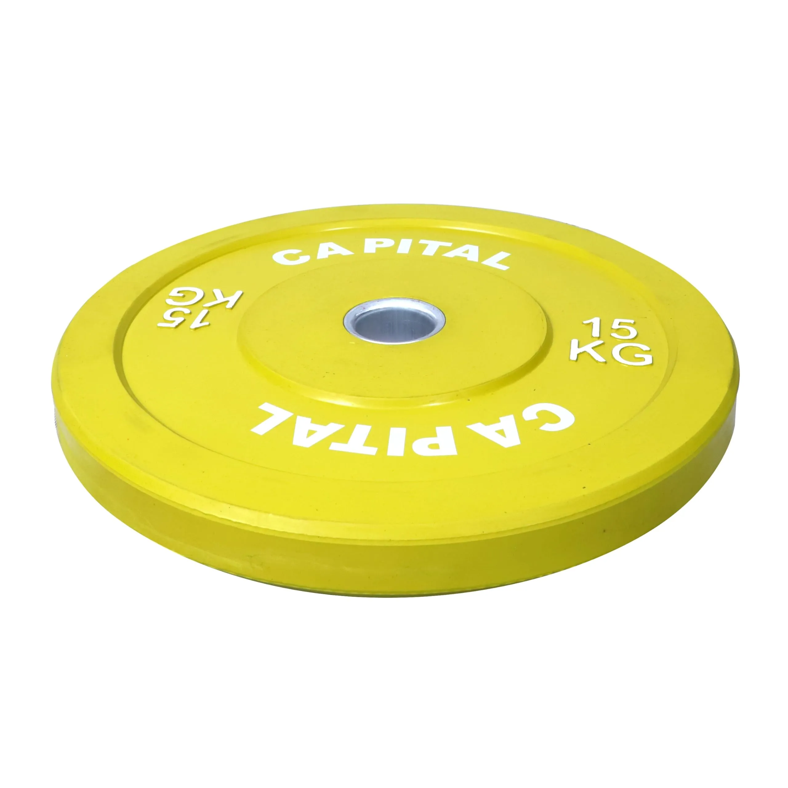 Capital Fitness Rubber Bumper Weight Plates 45mm Diameter 30Kg Set (15kg x 2) for Weight Lifting | Professional Barbell Weight Plate, Strength Training and Home Gym Fitness Workout, Yellow