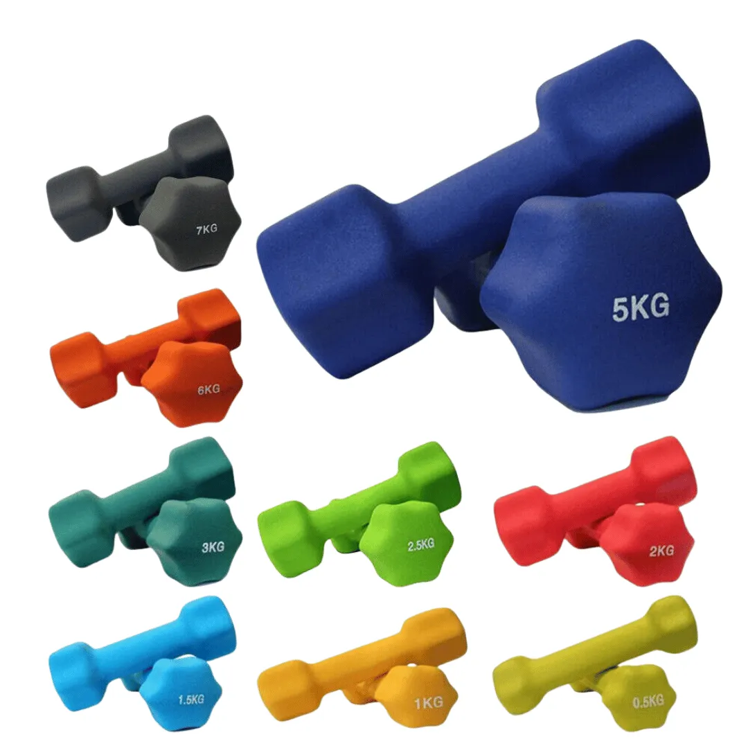 CLEARANCE:  Neoprene Dumbbells, sold in pairs from 0.5kg: