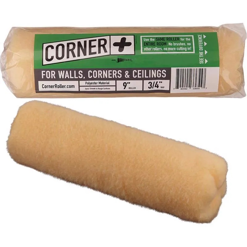 Corner   Roller Polyester 9 in. W X 3/4 in. Paint Roller Cover 1 pk