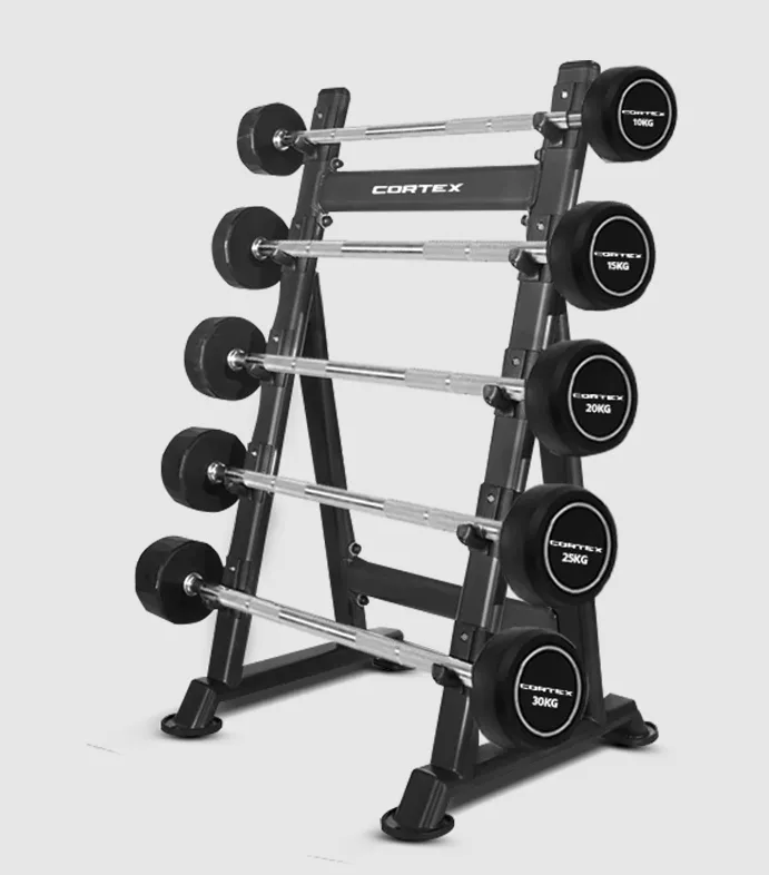 CORTEX ALPHA SERIES FIXED BARBELL SET 100KG   STAND