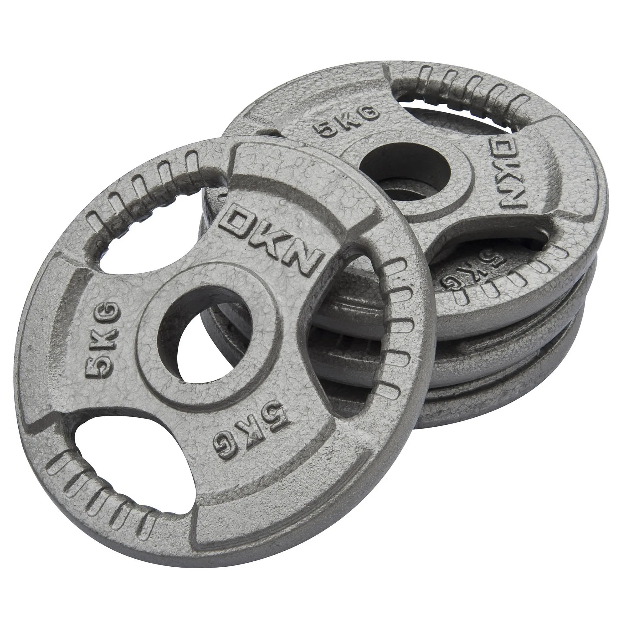 DKN Tri Grip Cast Iron Olympic Weight Plates