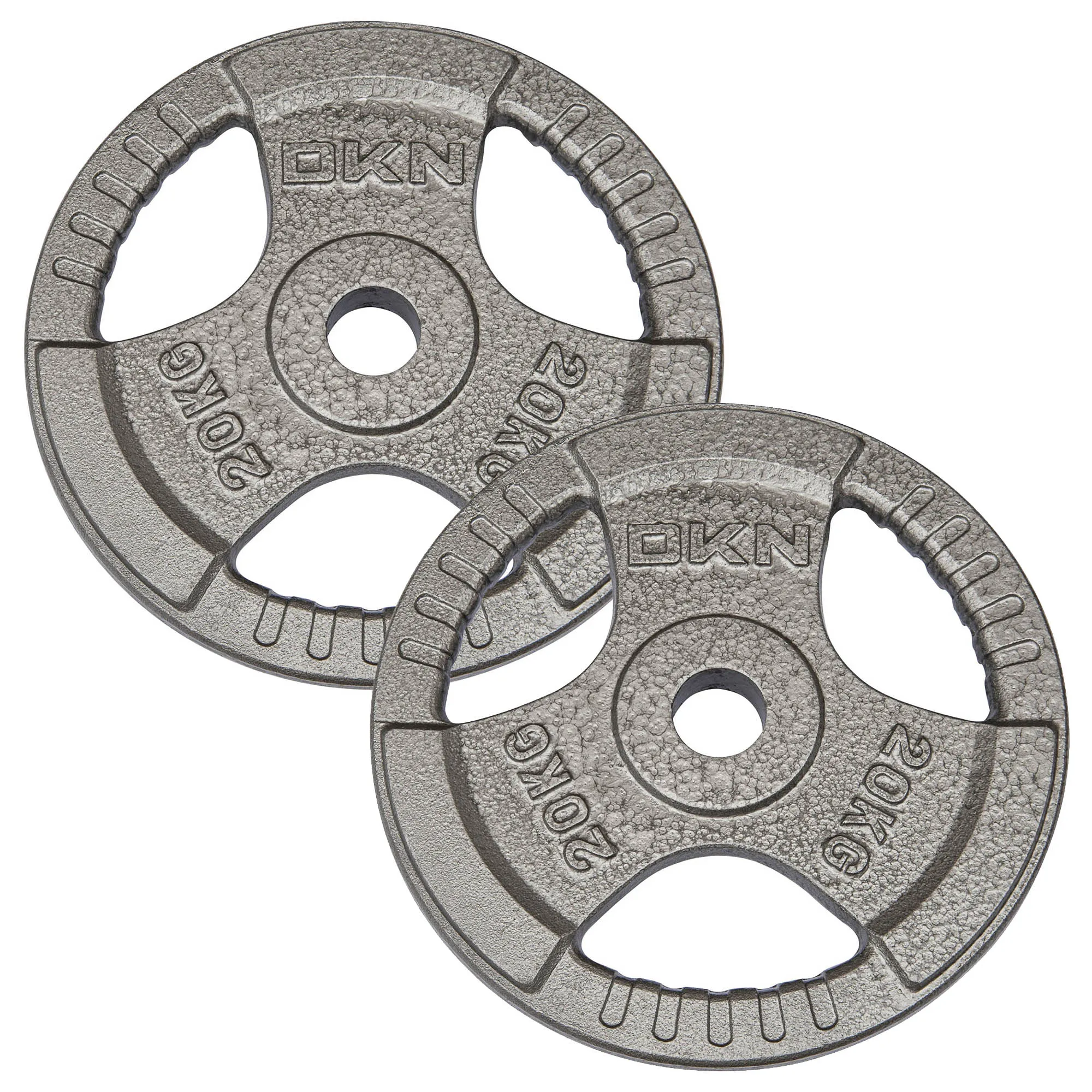 DKN Tri Grip Cast Iron Olympic Weight Plates