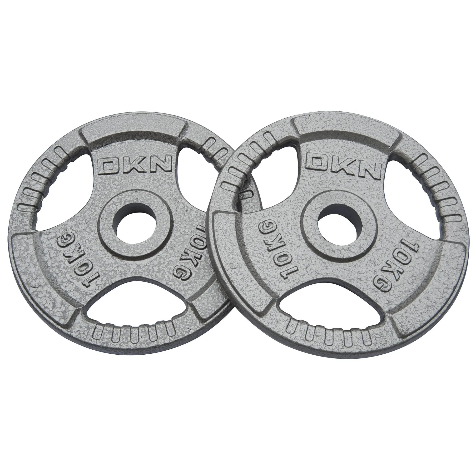 DKN Tri Grip Cast Iron Olympic Weight Plates