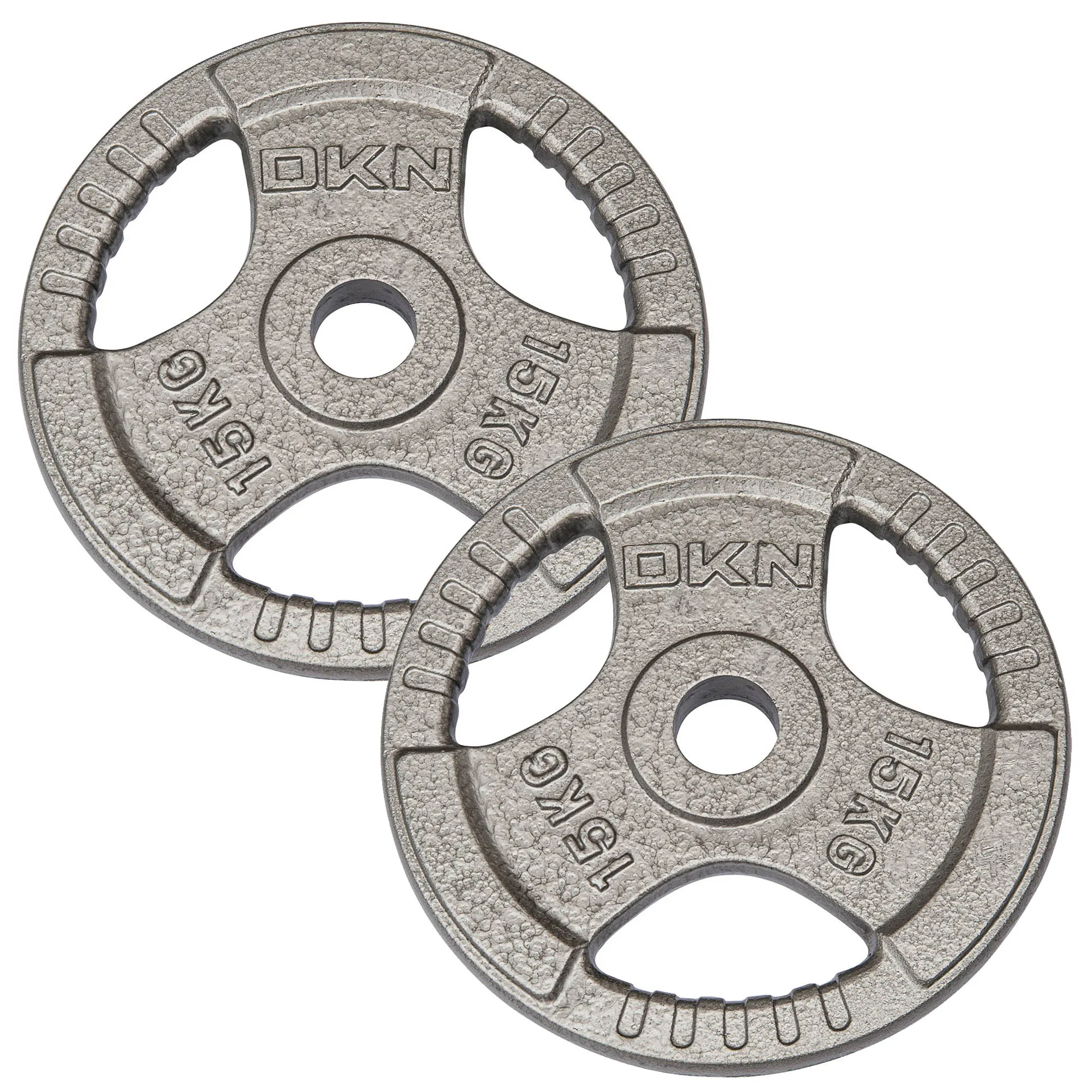 DKN Tri Grip Cast Iron Olympic Weight Plates