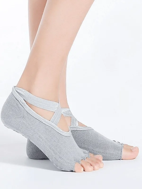 Fashionable Non-Slip Sports Women's Socks with Open Toes - SF0335