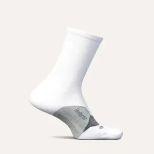 Feetures Elite Light Cushion Mini Crew Socks White