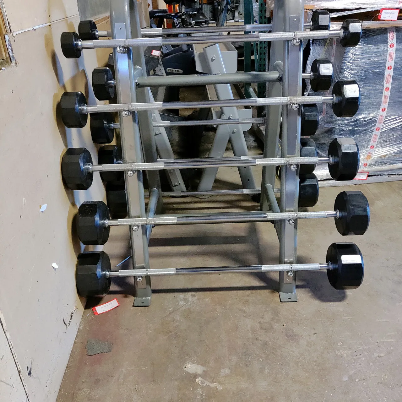 Fixed Barbell Set 20-110lb WITH Storage Rack