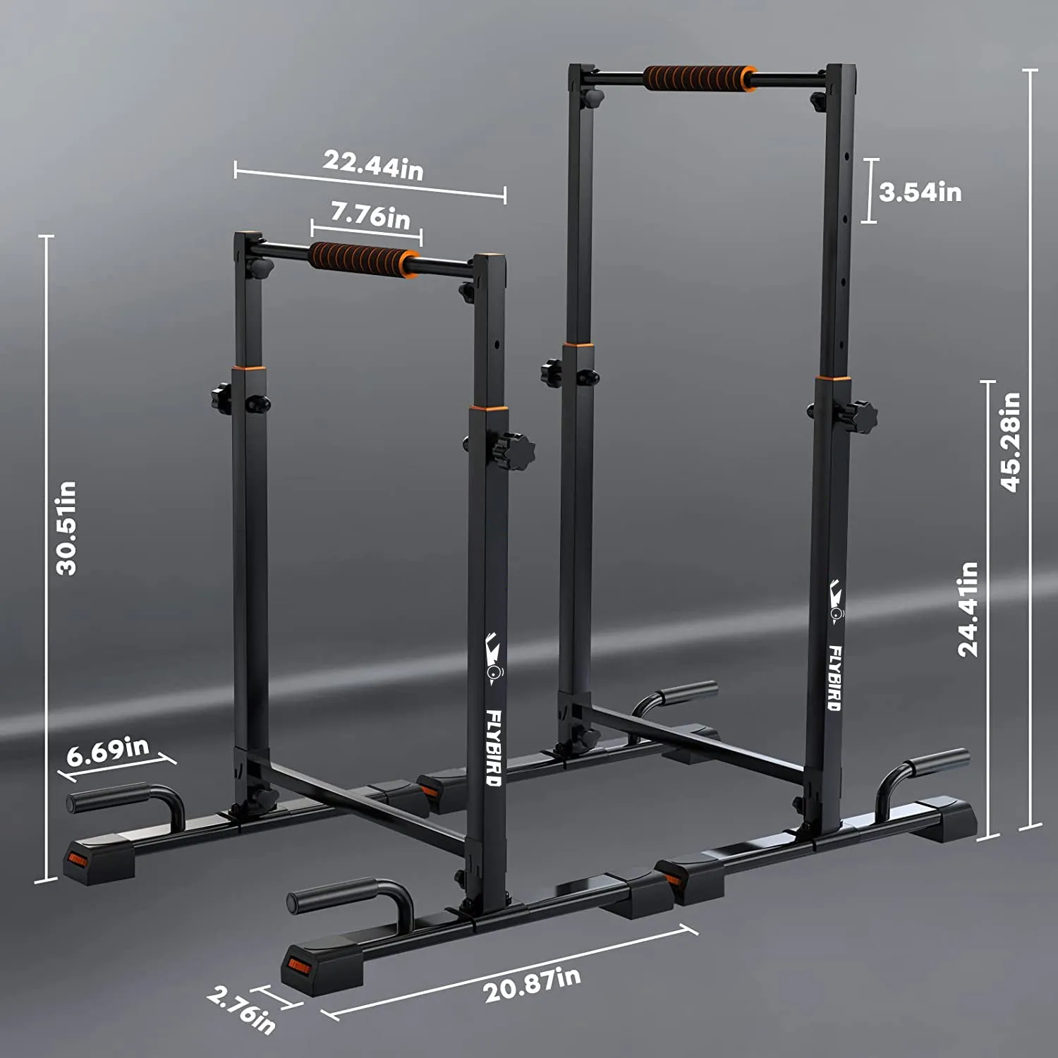 FLYBIRD Adjustable Parallel Bar-Dip Stand Station