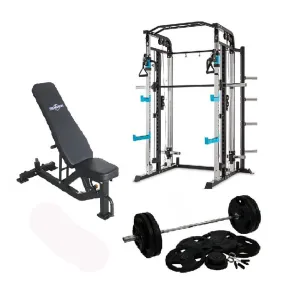 FT1004 Package Deal - Functional Trainer   Weights  Barbell  Bench (SALE)