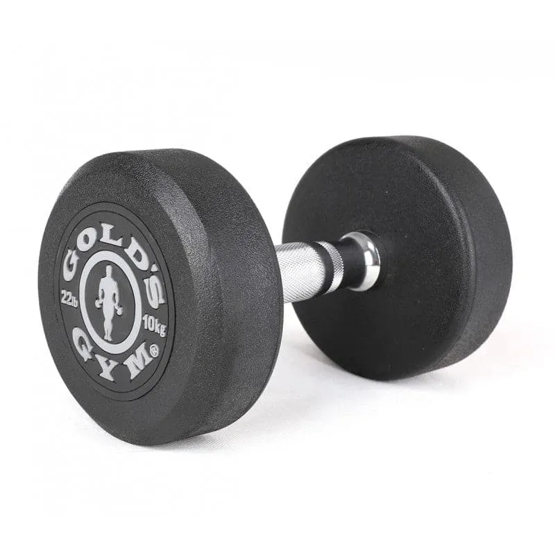 Gold's Gym Premium Rubber Dumbbell Set, 2.5kg to 20kgs (7 pairs) Plus Deluxe 2-Tier Rack