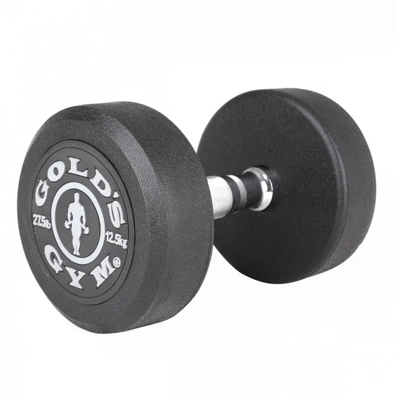 Gold's Gym Premium Rubber Dumbbell Set, 2.5kg to 20kgs (7 pairs) Plus Deluxe 2-Tier Rack