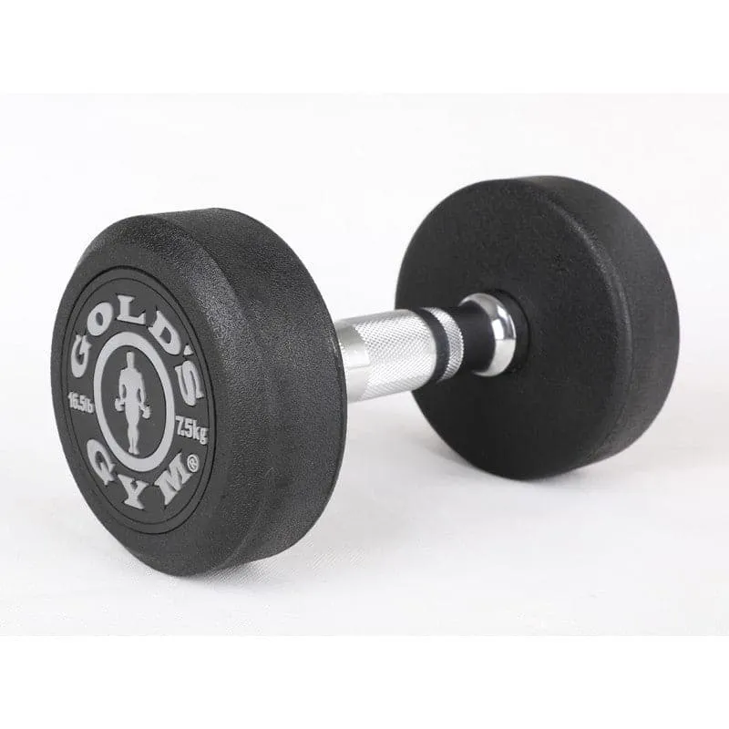 Gold's Gym Premium Rubber Dumbbell Set, 2.5kg to 20kgs (7 pairs) Plus Deluxe 2-Tier Rack