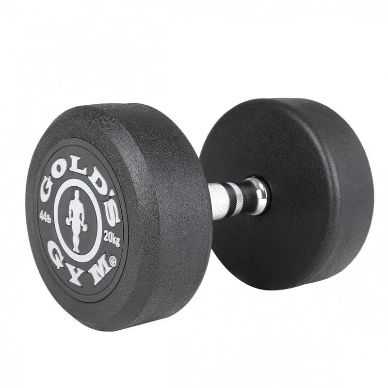 Gold's Gym Premium Rubber Dumbbell Set, 2.5kg to 20kgs (7 pairs) Plus Deluxe 2-Tier Rack