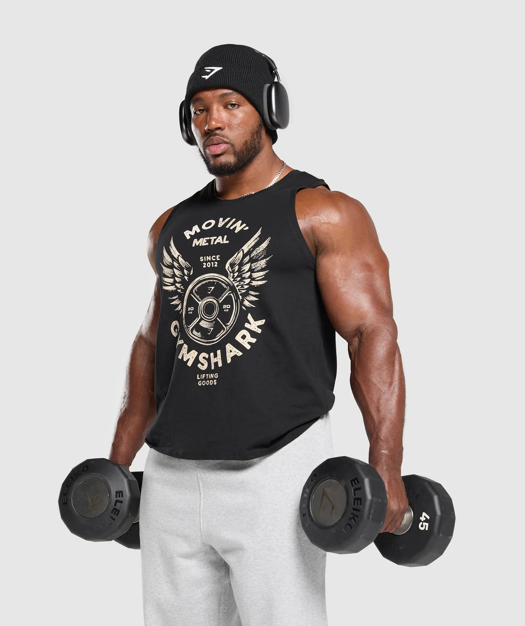 Gymshark Movin' Metal Graphic Tank - Black