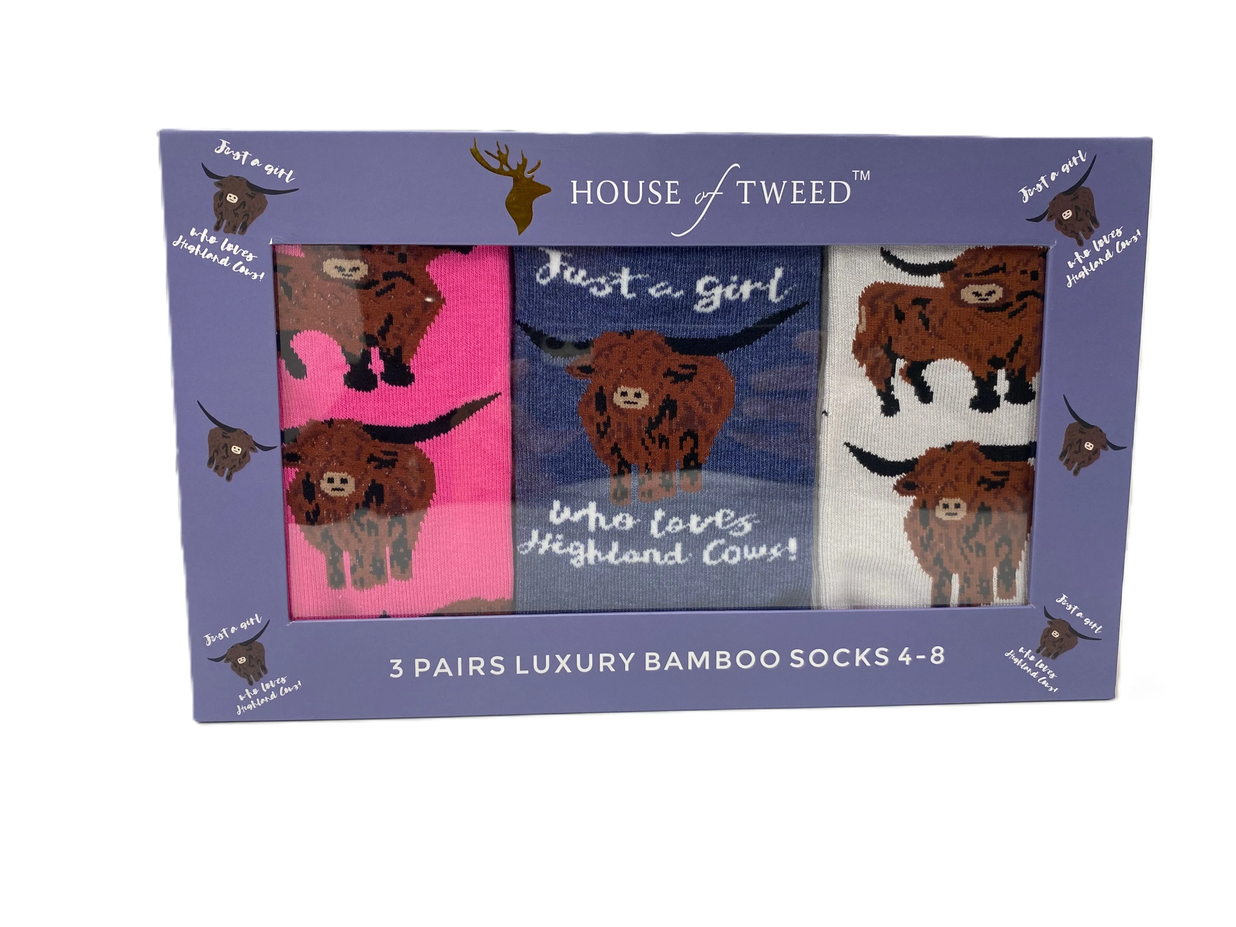 House of Tweed Luxury Ladies Bamboo Gift Novelty Socks