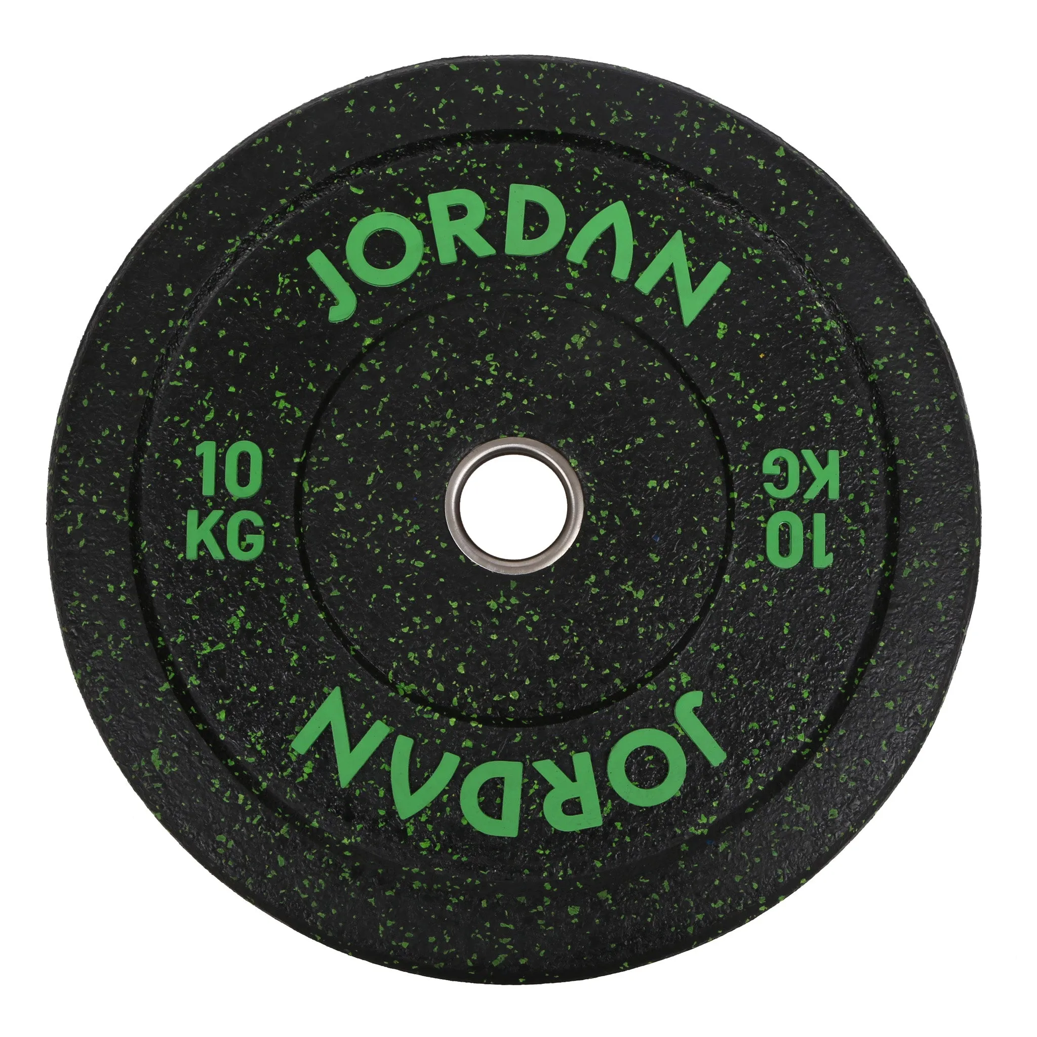 JORDAN HG Black Rubber Bumper Weight Plates - Coloured Fleck