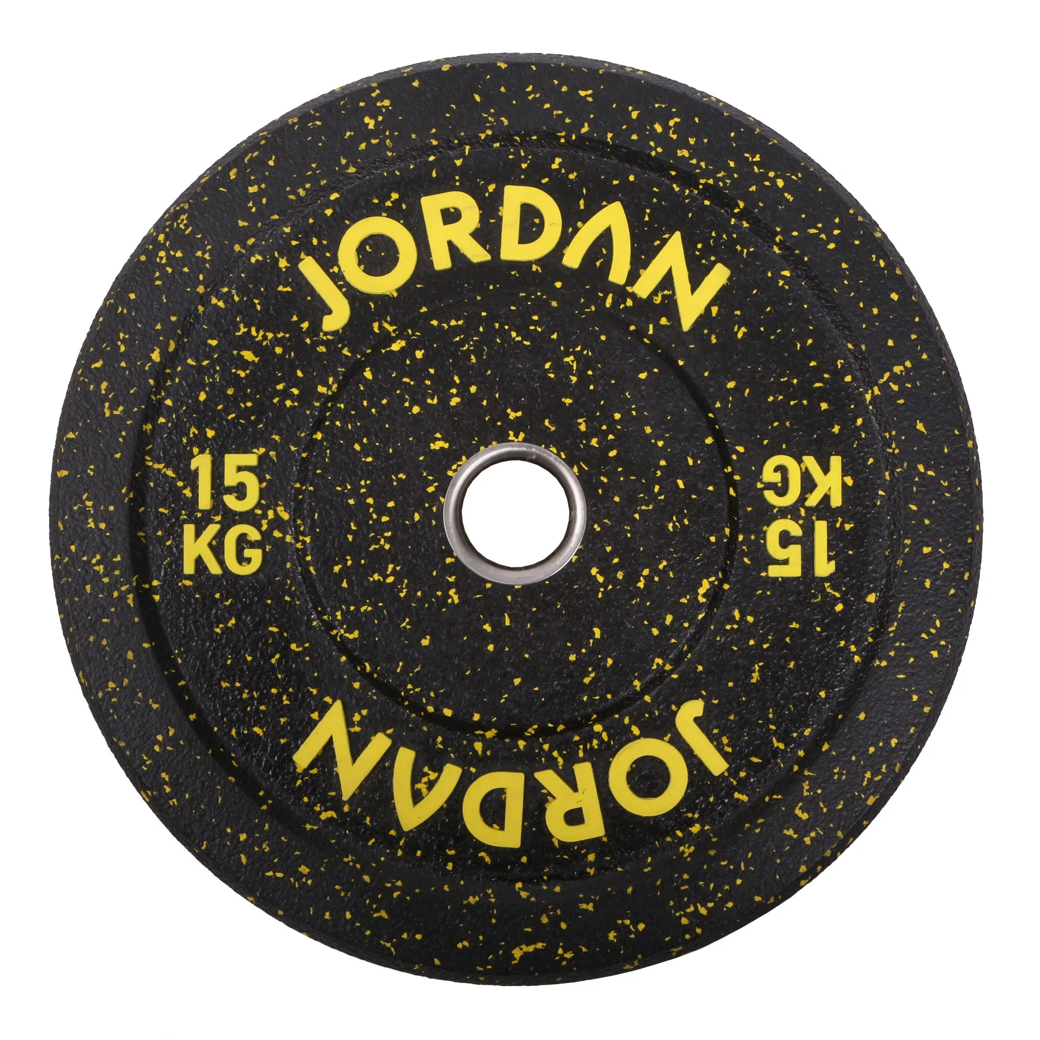 JORDAN HG Black Rubber Bumper Weight Plates - Coloured Fleck