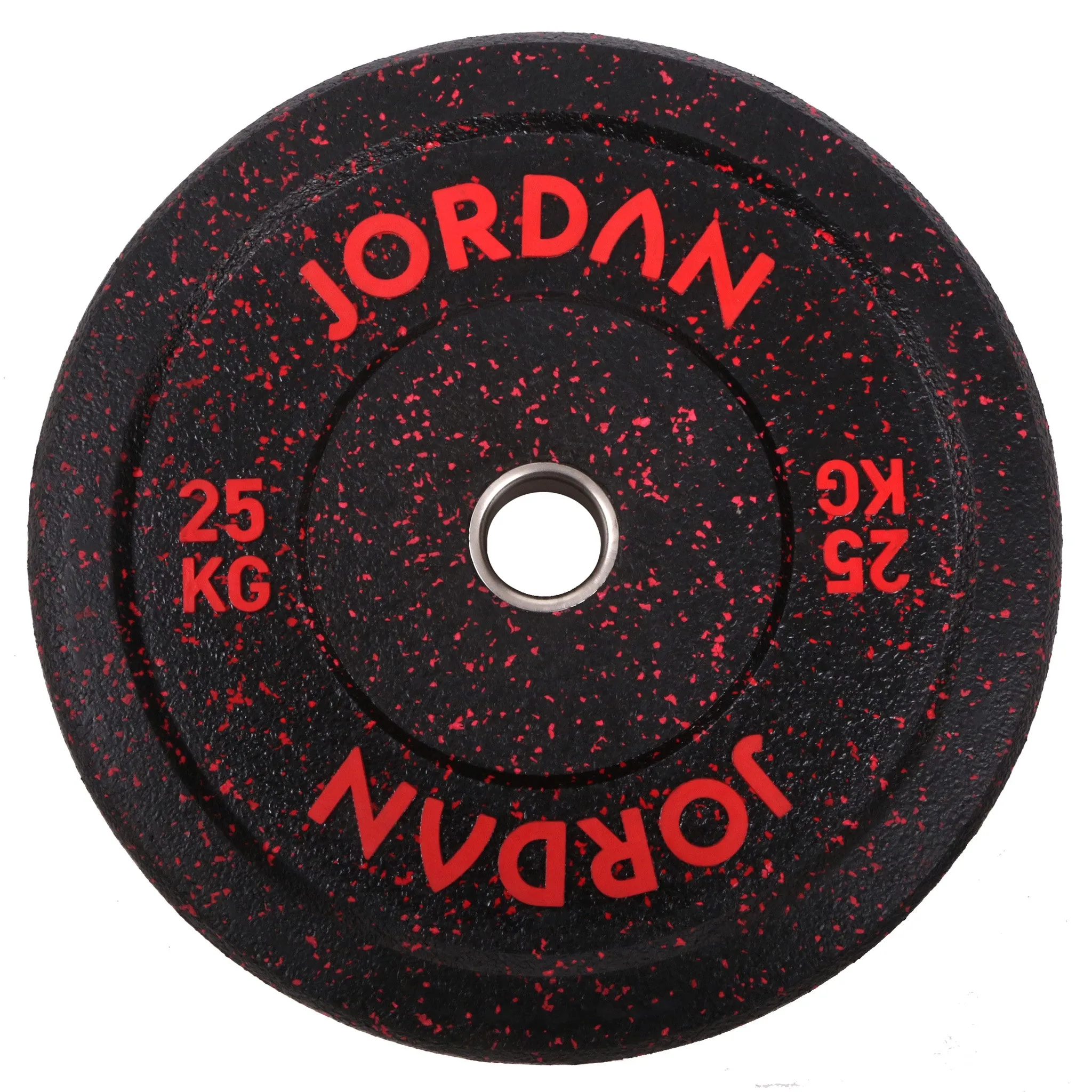 JORDAN HG Black Rubber Bumper Weight Plates - Coloured Fleck