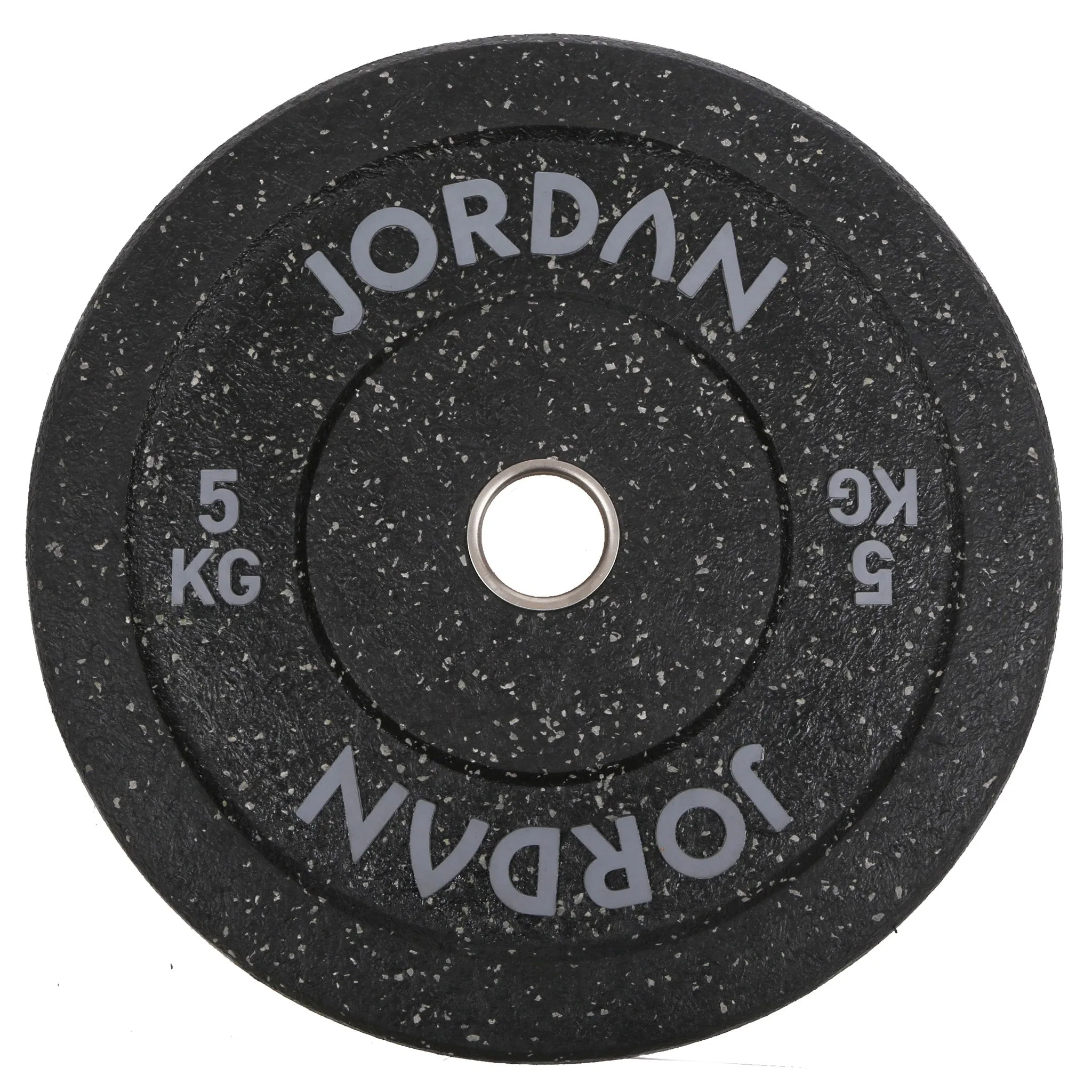 JORDAN HG Black Rubber Bumper Weight Plates - Coloured Fleck