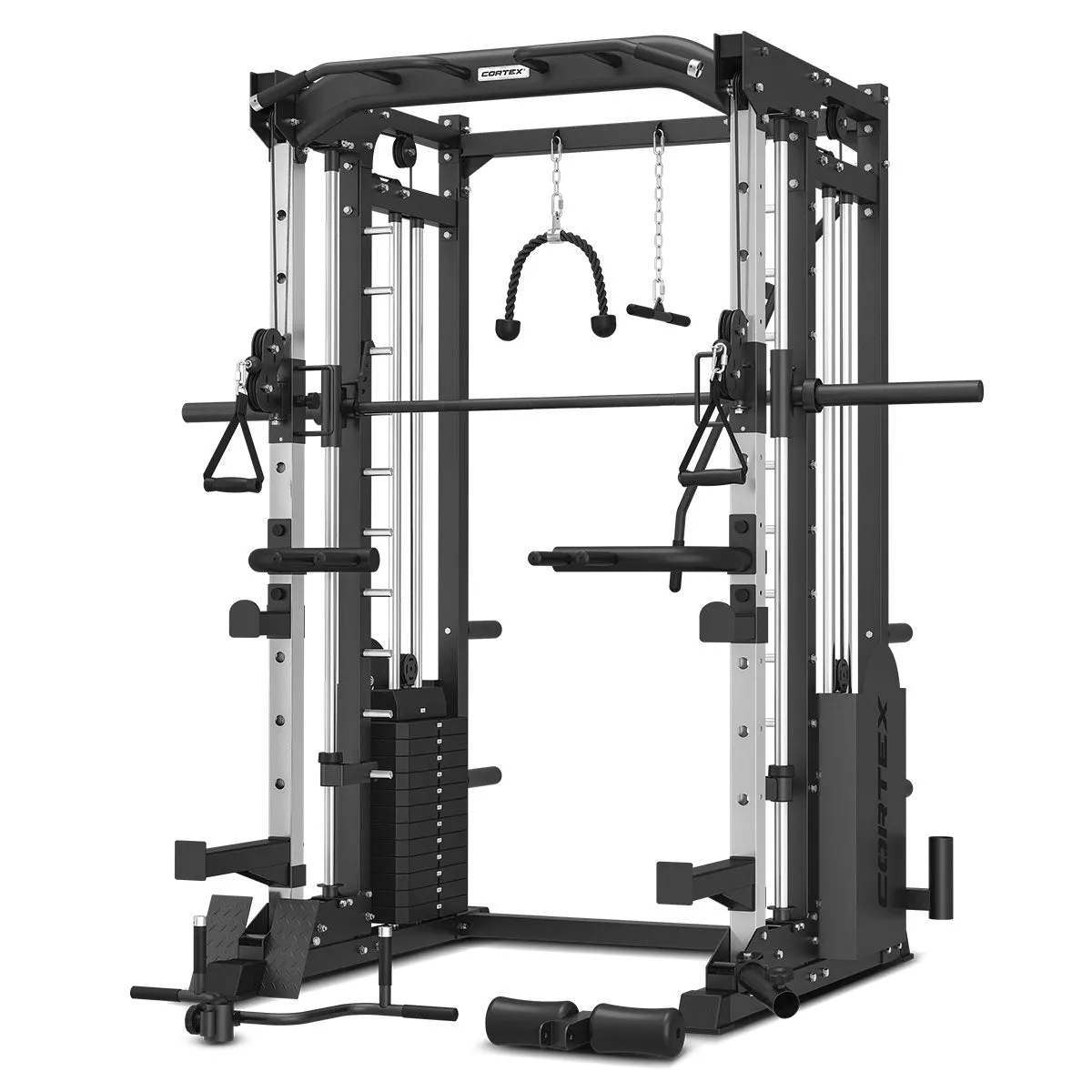 Multifunctional 6-in-1 Power Rack & Smith Cable Machine   130kg Weight Set