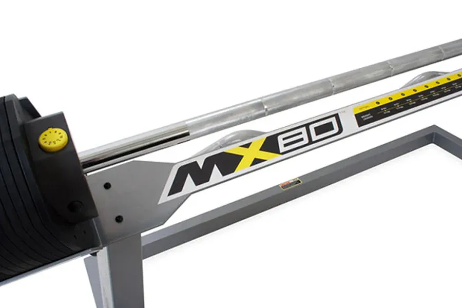 MX80 Rapid Change Adjustable Barbell / Curl Bar System (20lbs to 80lbs)