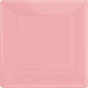 New Pink NPC Square Paper Plates FSC 23cm 20pk