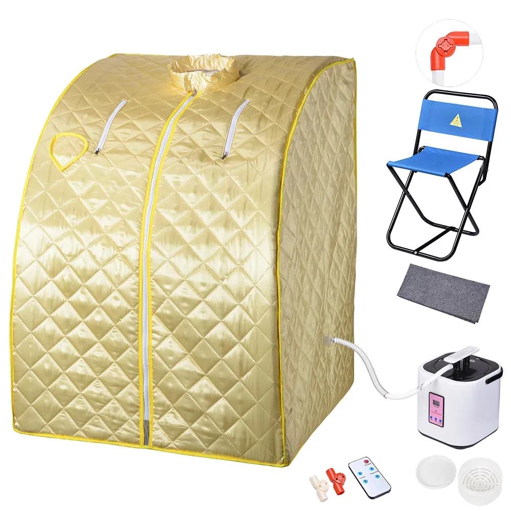 Portable Steam Sauna with Chair & Remote 40x34x30"