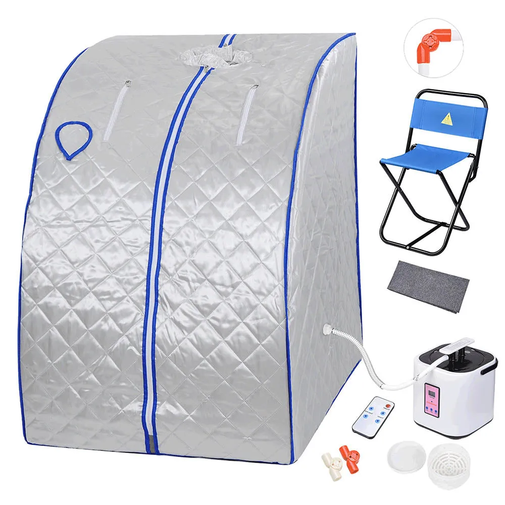 Portable Steam Sauna with Chair & Remote 40x34x30"