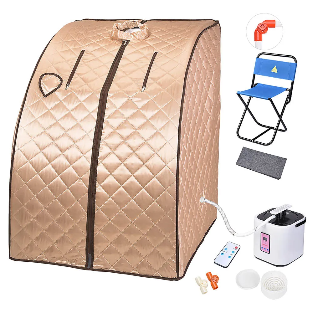 Portable Steam Sauna with Chair & Remote 40x34x30"