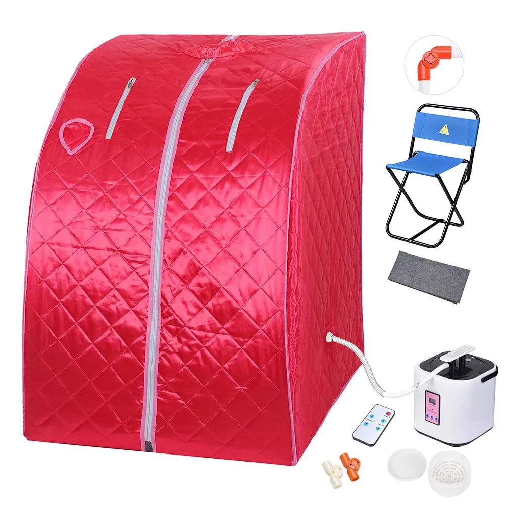 Portable Steam Sauna with Chair & Remote 40x34x30"