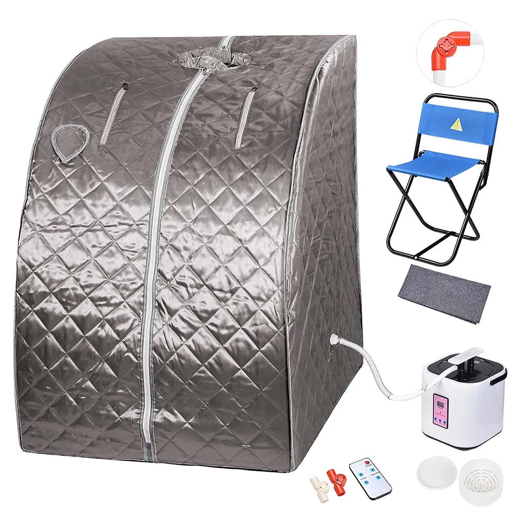 Portable Steam Sauna with Chair & Remote 40x34x30"