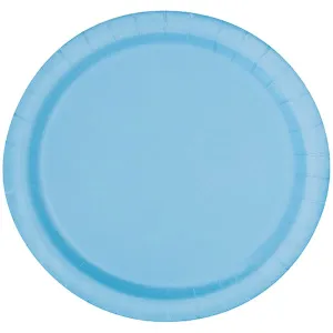 Powder Blue Paper Plates 16pk