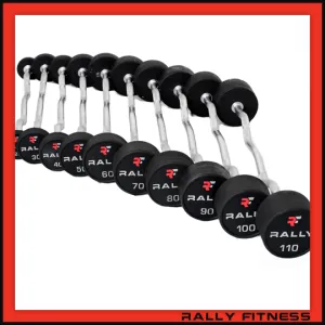 Rally Fitness® Fixed Barbell Set with Curl Bar