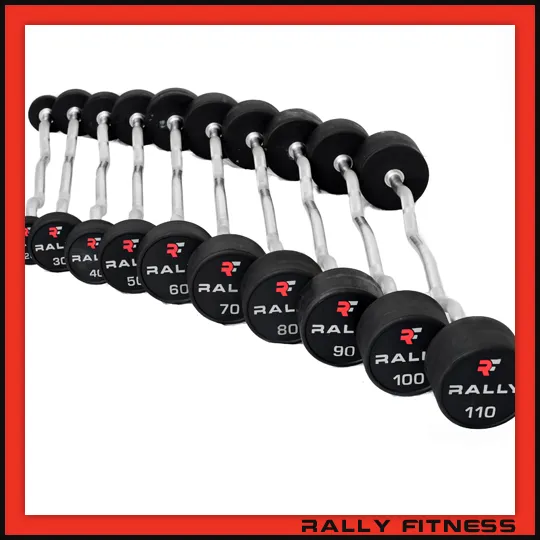 Rally Fitness® Fixed Barbell Set with Curl Bar