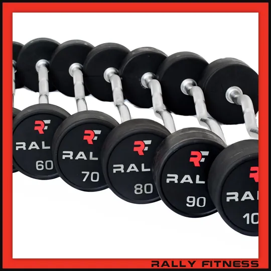 Rally Fitness® Fixed Barbell Set with Curl Bar